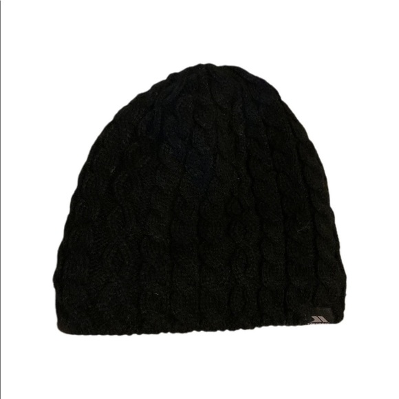 TRESPASS Winter Hat - Unisex - Black Knit - One Size - Picture 1 of 5